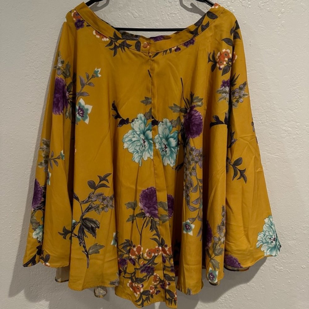 Moddcloth (fervour brand) yellow + floral skirt